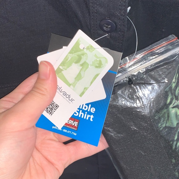 Galls NWT black G-flex class B convertible sleeve shirt size 42 Reg - Picture 3 of 5